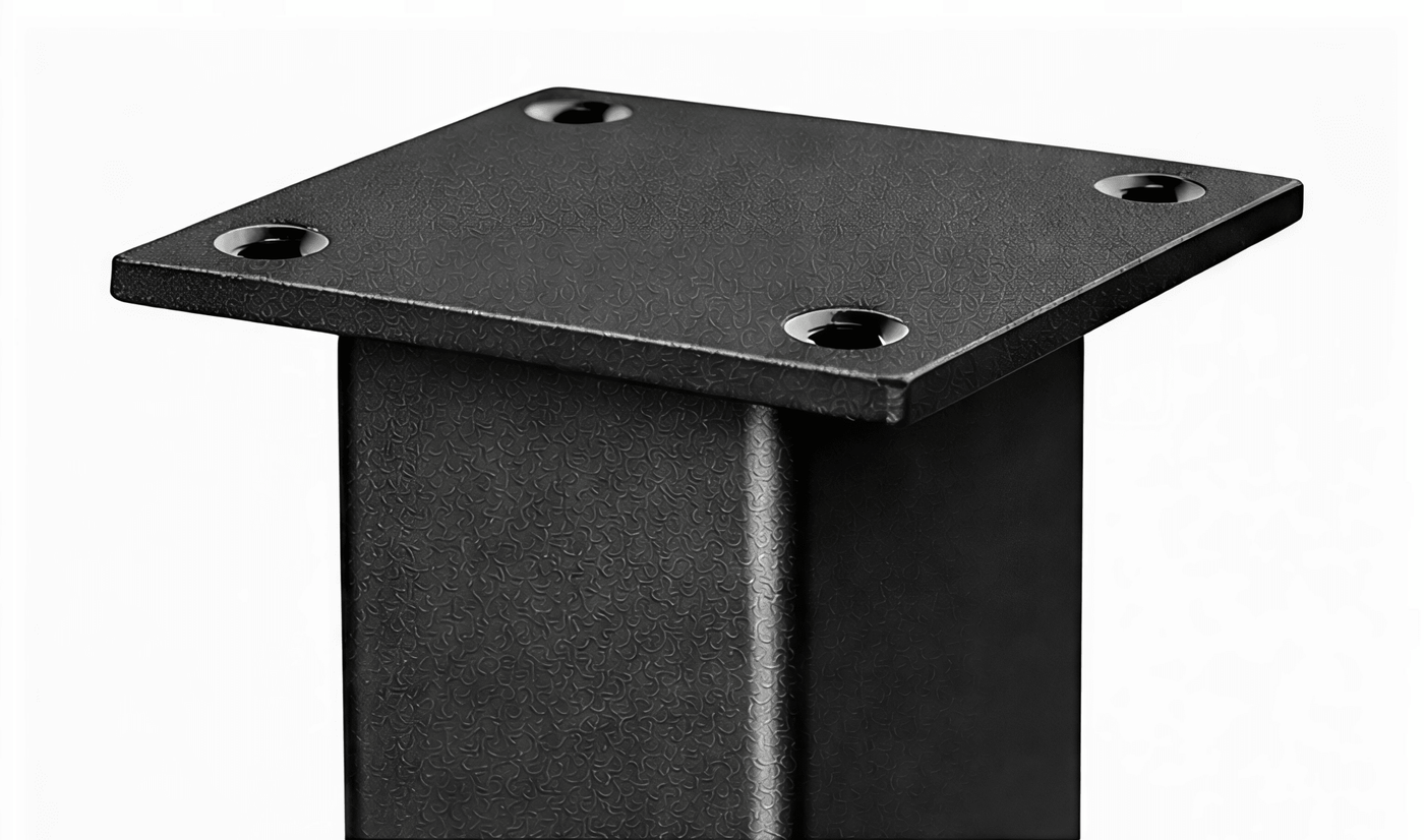 NOGI DO STOŁU 72 CM METALOWE CZARNE LOFT BIURKO SOLIDNE 6X6 CM ZESTAW 4 SZT - Loftivo