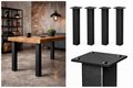 NOGI DO STOŁU 72 CM METALOWE CZARNE LOFT BIURKO SOLIDNE 6X6 CM ZESTAW 4 SZT - Loftivo