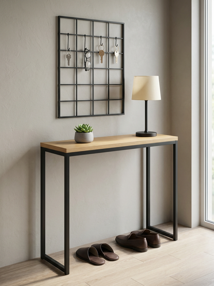 Wąska konsola loft do przedpokoju, sypialni i salonu