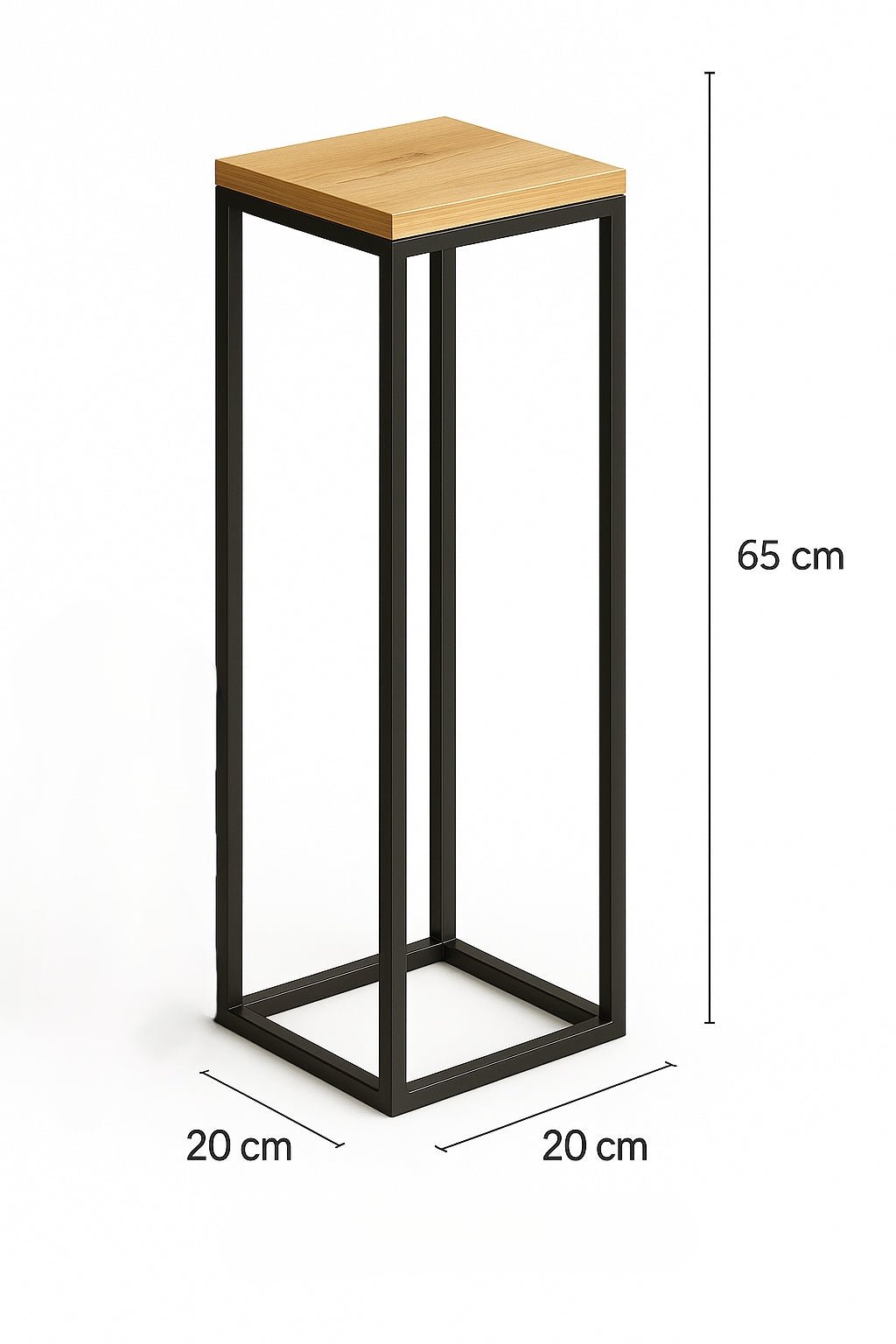 Kwietnik podłogowy loft 65 cm czarny metal