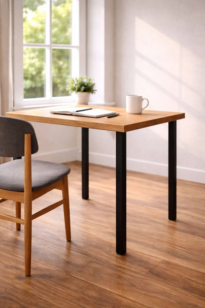 Nogi do stołu biurka 70 cm loft czarne metalowe mocne nogi do stołu