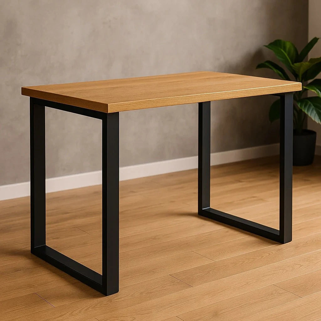Nogi do stołu biurka loft 70x72 cm metalowe czarny mat - Loftivo