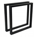 Nogi do stołu biurka loft 70x72 cm metalowe czarny mat - Loftivo