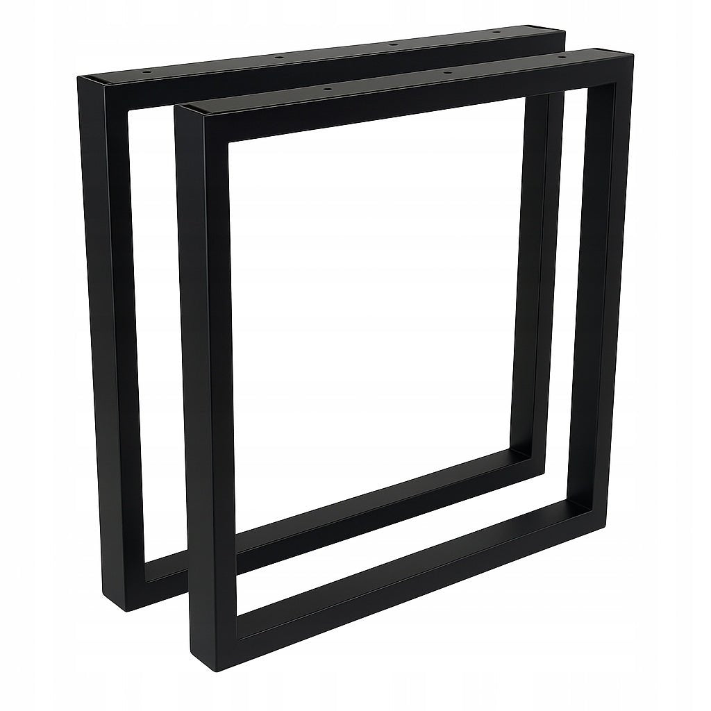 Nogi do stołu biurka loft 70x72 cm metalowe czarny mat - Loftivo