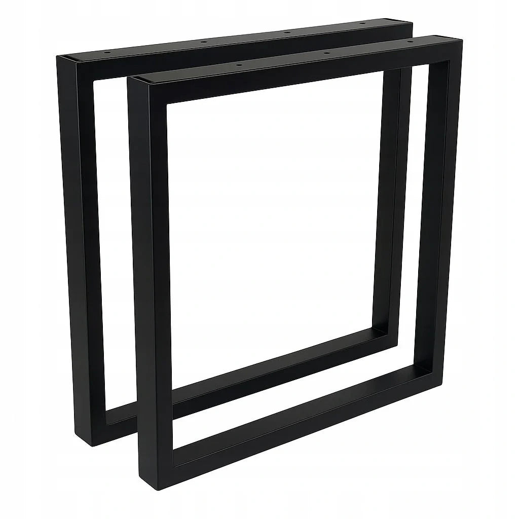 Nogi do stołu biurka loft 70x72 cm metalowe czarny mat - Loftivo
