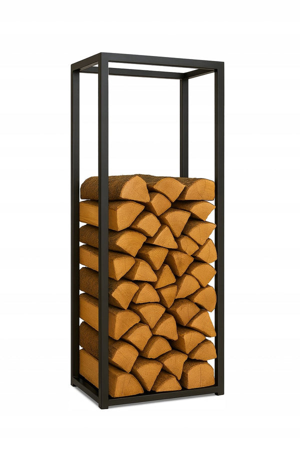 Minimalistyczny stojak na drewno kominkowe loft 100×40×35 cm - Loftivo