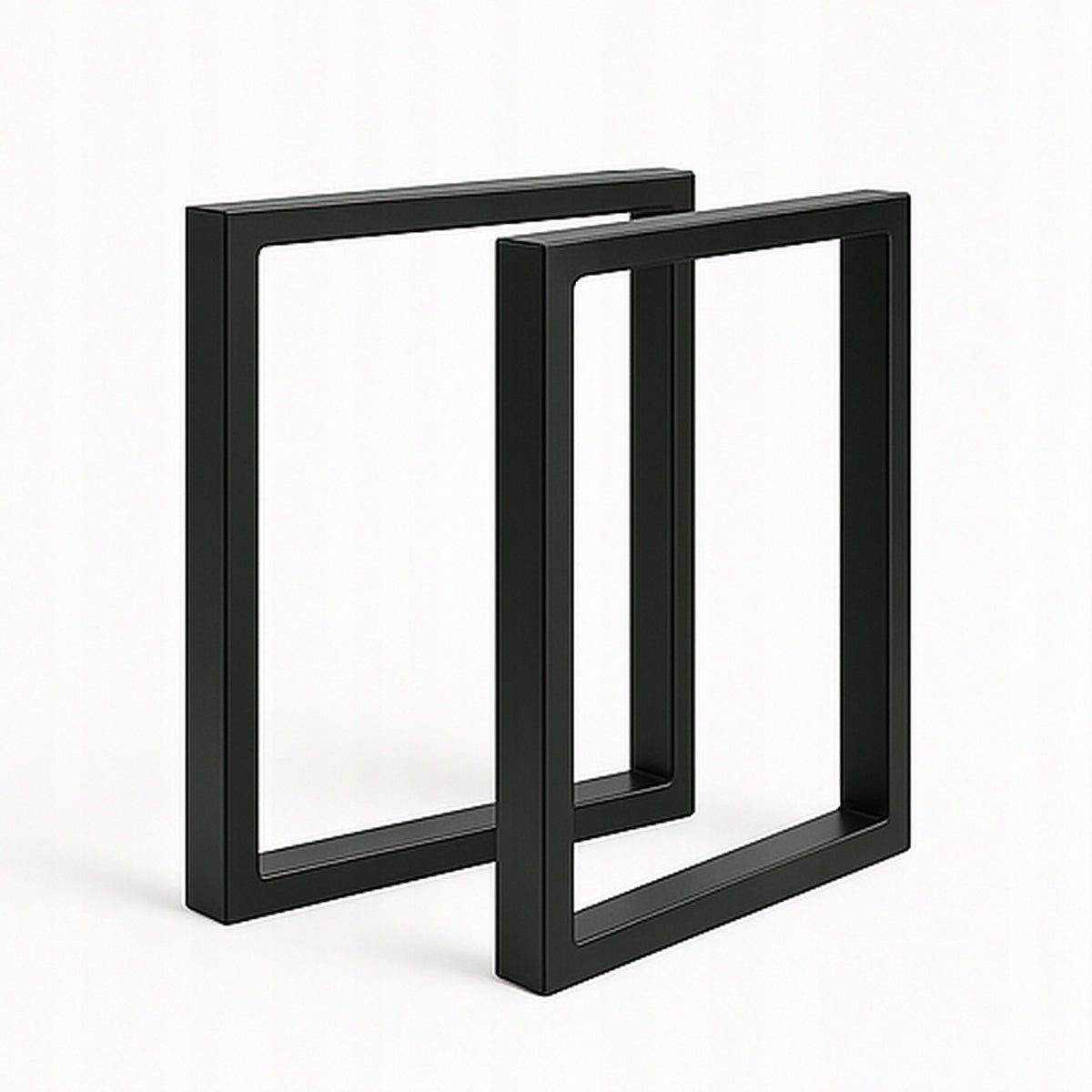 Nogi metalowe do stołu 70x72 cm – czarne loftowe