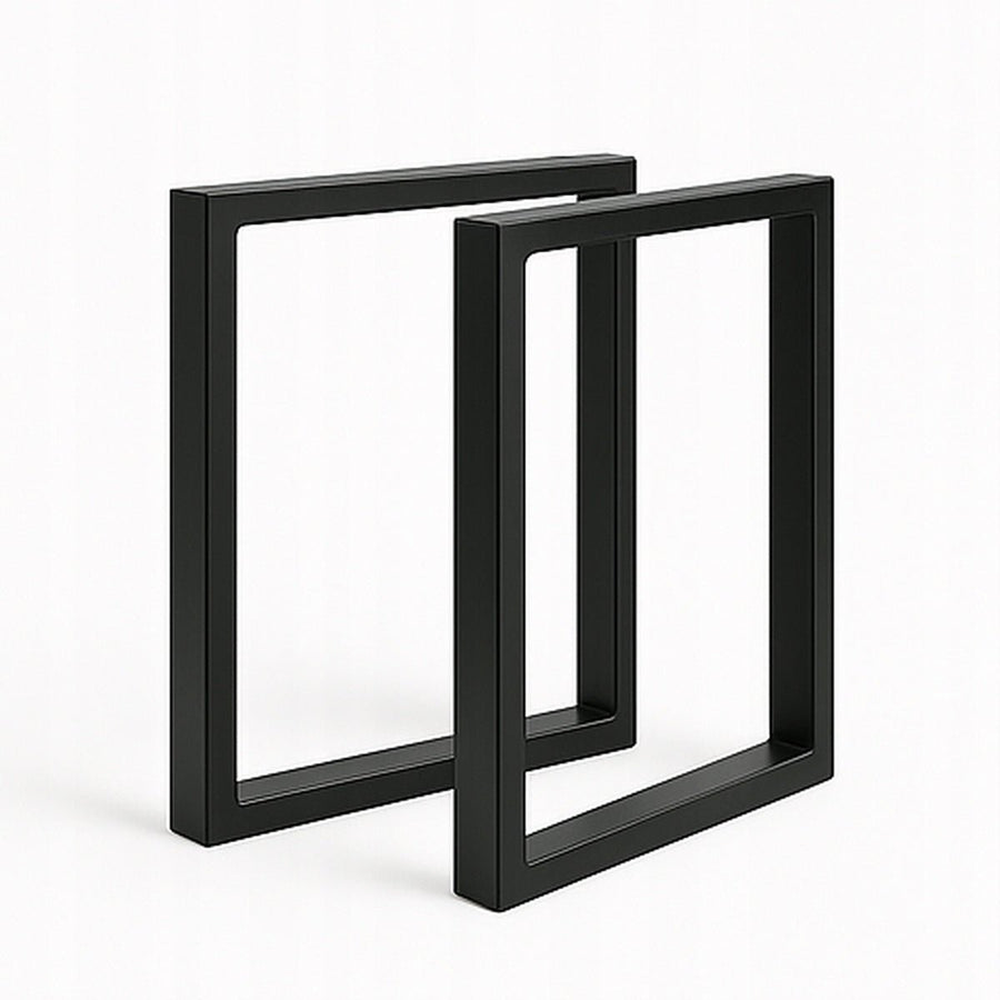Nogi metalowe do stołu 70x72 cm – czarne loftowe