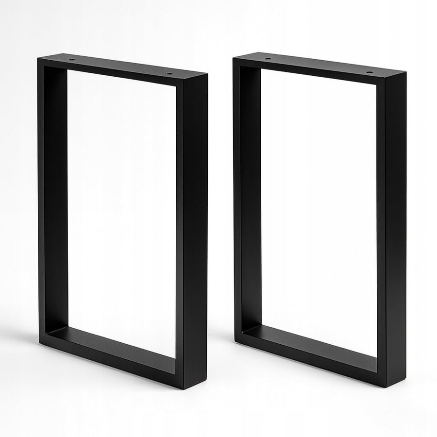Nogi metalowe do stolika i ławki 50x40 cm – czarne loftowe