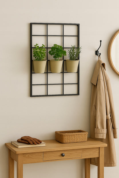 PANEL ŚCIENNY GRID ORGANIZER LOFT 60x100 SIATKA KWIETNIK WIESZAK CZARNY MAT