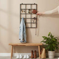 PANEL ŚCIENNY GRID ORGANIZER LOFT 60x100 SIATKA KWIETNIK WIESZAK CZARNY MAT - Loftivo
