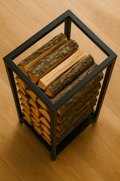 Stojak na drewno kominkowe na nóżkach LOFT