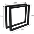 Nogi do stołu biurka loft 70x72 cm metalowe czarny mat - Loftivo