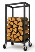 Mobilny stojak na drewno kominkowe loft 100×60×30 cm - Loftivo