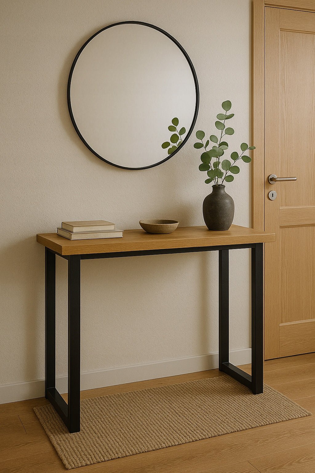 Nogi metalowe do stołu i biurka 50x72 cm – czarne loftowe