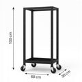 Mobilny stojak na drewno kominkowe loft 100×60×30 cm - Loftivo