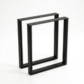 NOGI DO STOŁU BIURKA LOFT 60X72 CM METALOWE INDUSTRIALNE CZARNE 6X2 CM - Loftivo