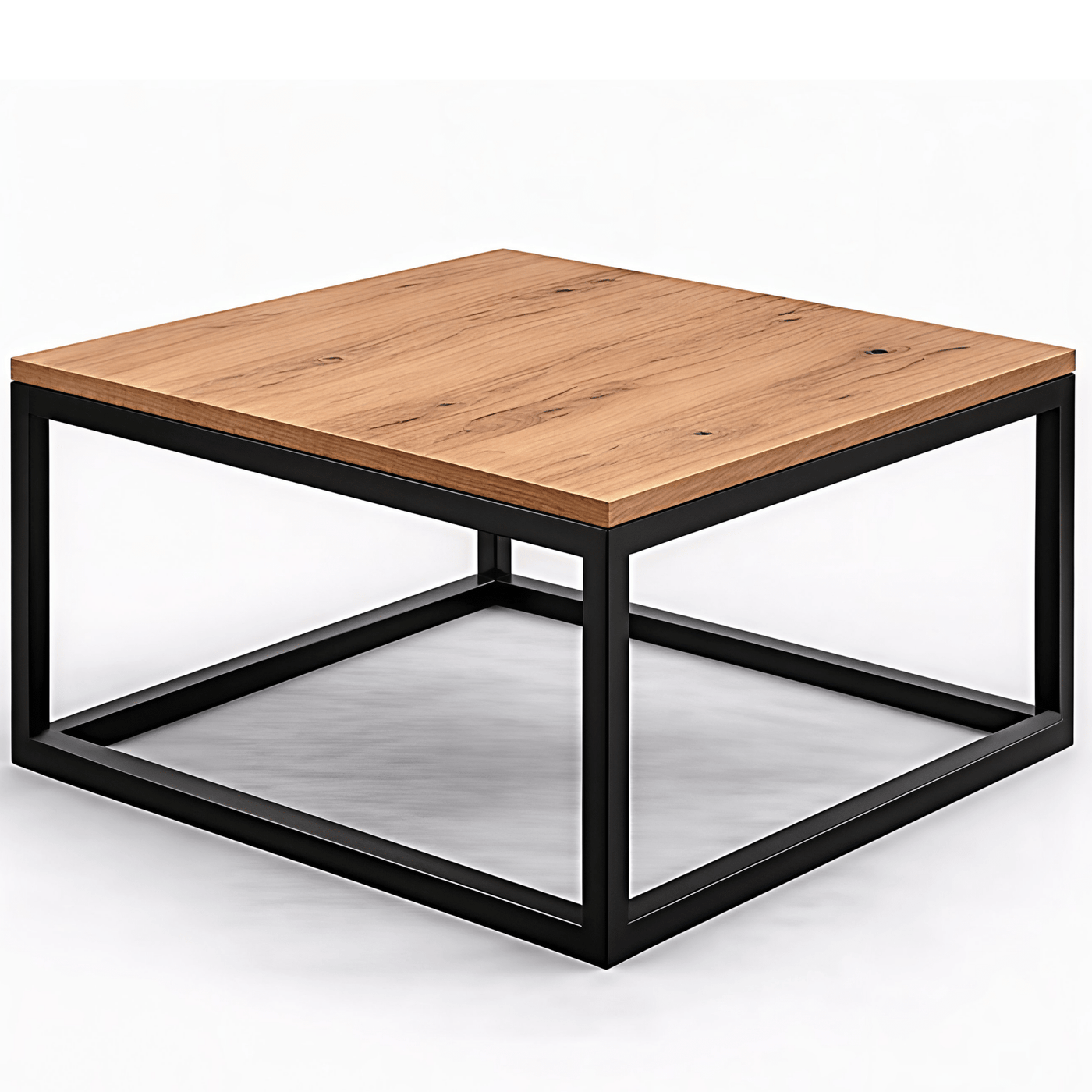 Stolik kawowy LOFT BOX kwadratowy metalowy na balkon taras - Loftivo