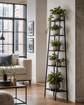 Kwietnik Drabinkowy Metalowy 5 Półek 110cm Loft Industrial Czarny - Loftivo